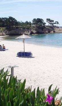 Pefkari beach in Thassos Island Greece